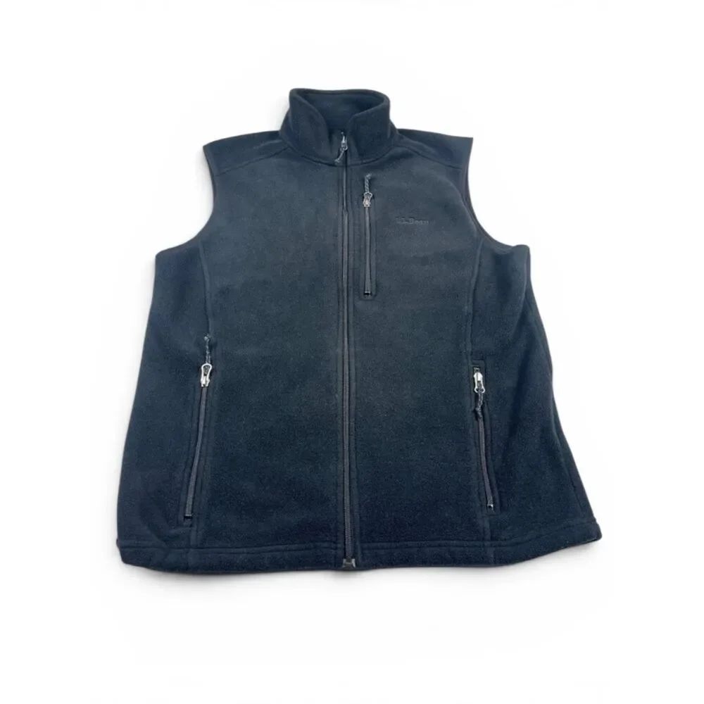 LL Bean Fleece Vest Mens M Full Zip Outdoor Hiking Warm Lightweight Casual Soft